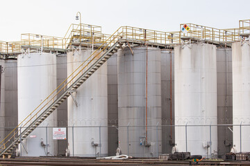 Cement and concrete big industrial factory in the industrial area of Portland, Oregon. High quality picture for download