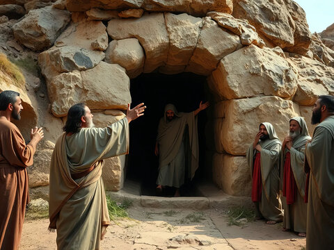 Gospel Images from the Bible NT - Jesus raises Lazarus from the dead