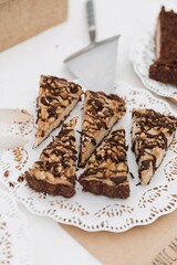 Cake for sale in a farmers market in , Auckland, New Zealand.