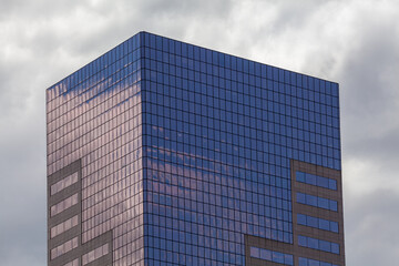 Naklejka premium Modern architecture building exterior design with nice patterns, windows, close up details. High quality picture for download