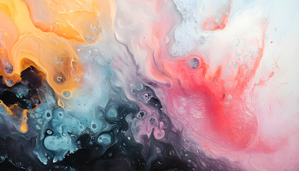 Fototapeta premium Abstract Art: A splash of bold and pastel colors in abstract forms, creating a visually dynamic and artistic aesthetic