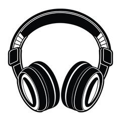 headphone silhouette vector