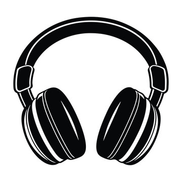 recommend clip art: headphone silhouette vector