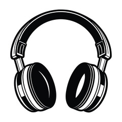 headphone silhouette vector