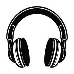 headphone silhouette vector