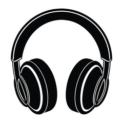 headphone silhouette vector