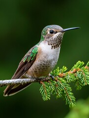 Fototapeta premium Hummingbird Perched on a Branch.