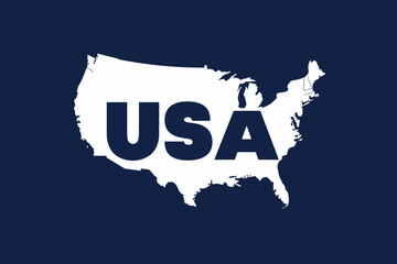 United States map silhouette.