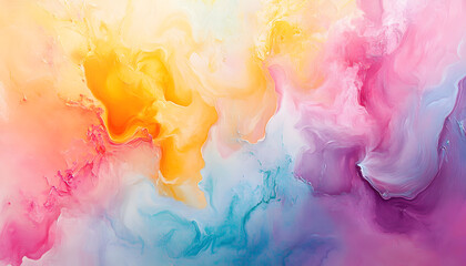 Fototapeta premium Abstract Art: A splash of bold and pastel colors in abstract forms, creating a visually dynamic and artistic aesthetic