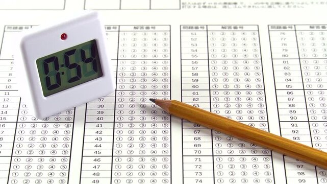 試験の制限時間のイメージ
