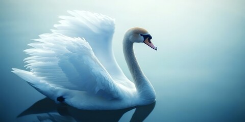 Elegant Swan in Serene Waters.