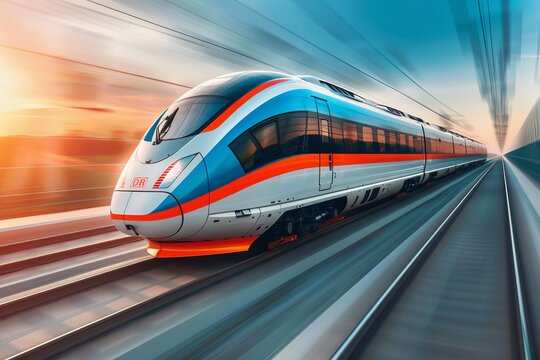 Exploring the fusion of technology and transportation with stunning high speed train imagery