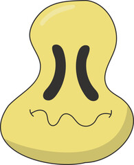 Psychedelic Melting Emoji Element For Templet Decoration