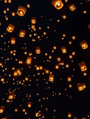 Obraz premium Sky Lanterns Festival.