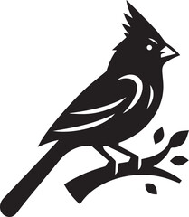 cardinal silhouette simple vector icon, cardinal silhouette vector illustration.