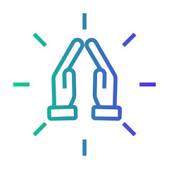 Obraz premium belief Line Gradient Icon