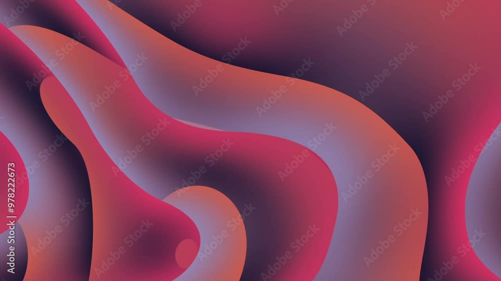 Poster moving abstract gradient bright purple red dark purple holographic dynamic fluid shapes modern vivid