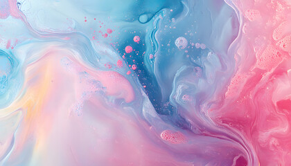 Obraz premium Abstract Art: A splash of bold and pastel colors in abstract forms, creating a visually dynamic and artistic aesthetic