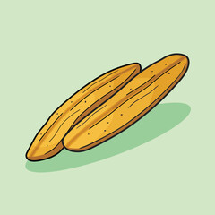 Traditional Banana Chips Asian Indonesian Snack Vector