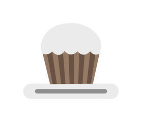 Vector cupcake illustration design with white background. 