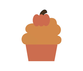 Vector cupcake illustration design with white background. 