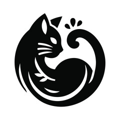 silhouette cat icon
