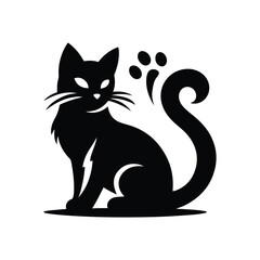 Obraz premium silhouette cat icon