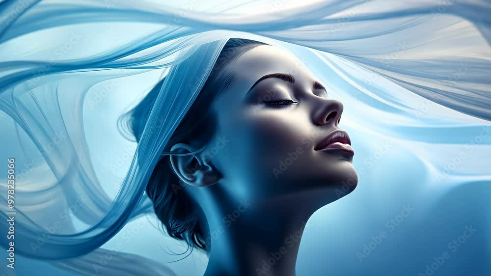 Poster tranquil state of mind background. abstract representation of a tranquil state of mind, serene and c