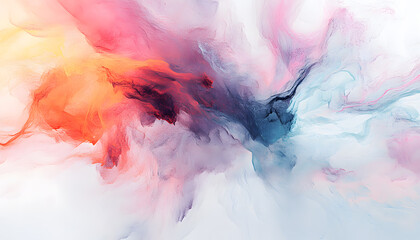 Fototapeta premium Abstract Art: A splash of bold and pastel colors in abstract forms, creating a visually dynamic and artistic aesthetic