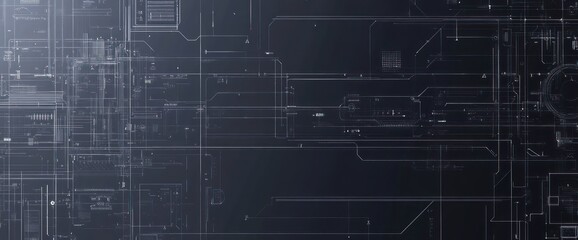 Fototapeta premium Abstract digital background with circuit-like patterns and lines for technology themes.