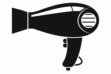 Hair dryer icon, Hair dryer silhouette vector, stylist hair dryer

