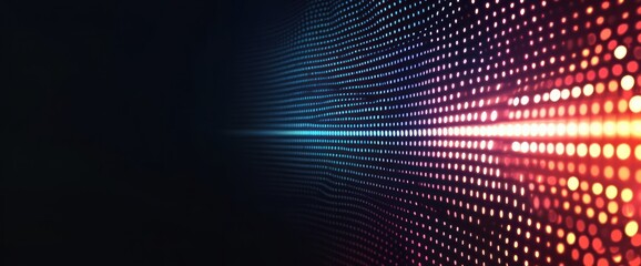 Fototapeta premium Abstract digital background with colorful dots creating a gradient effect.