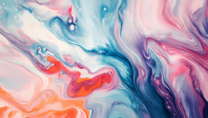 Fototapeta premium Abstract Art: A splash of bold and pastel colors in abstract forms, creating a visually dynamic and artistic aesthetic