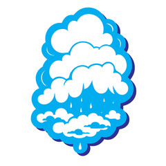 Several layers of clouds