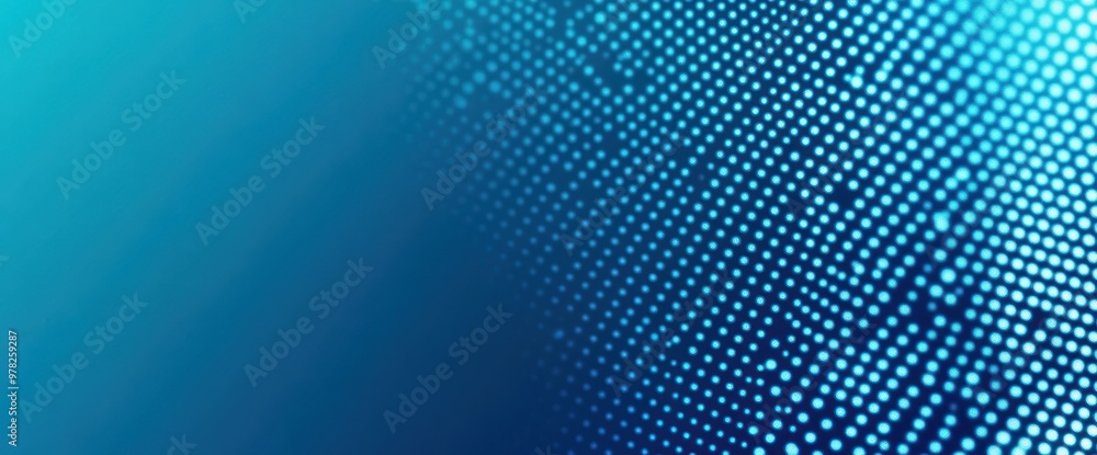 Aufkleber a gradient blue background with a pattern of dots, suggesting a digital or tech theme.