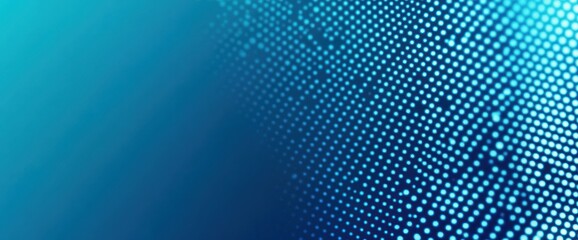 Fototapeta premium A gradient blue background with a pattern of dots, suggesting a digital or tech theme.