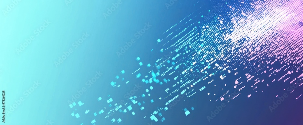 Aufkleber abstract gradient background with dynamic pixel-like elements.