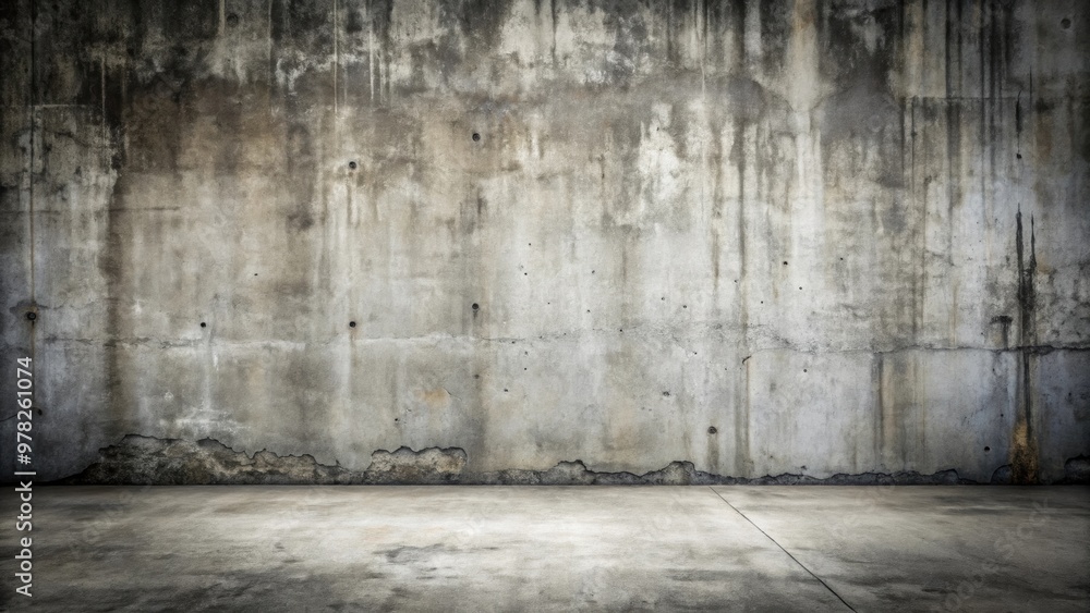 Wall mural Old dirty concrete wall with rough texture , grunge, aged, weathered, background, surface, gritty, deteriorated, worn, vintage