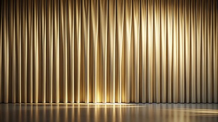 Abstract background of light and shadow curtains on wall for product presentations