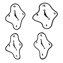 Cute Clock Vectors | Aesthetic | 4 Vector | Minimalist