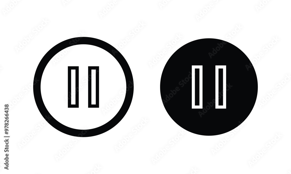 Aufkleber ui ux element pause button.