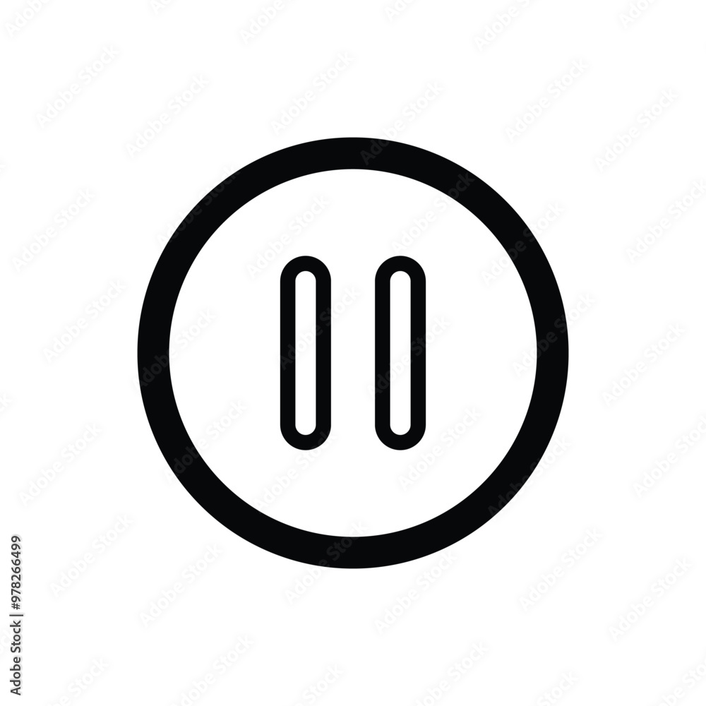 Aufkleber ui ux element pause button.