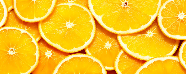 Fototapeta premium Vibrant, juicy orange slices arranged in a delicious pattern.