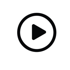  Play button vector icon. Play icon sign and symbol.