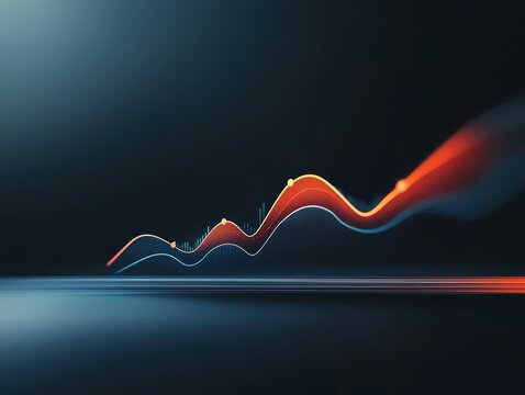 Customer-focused growth, modern background with Scatter Plot, sleek design, dynamic pose