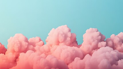 Fototapeta premium Soft pastel clouds, dreamy and serene, perfect for whimsical or fantasy backgrounds