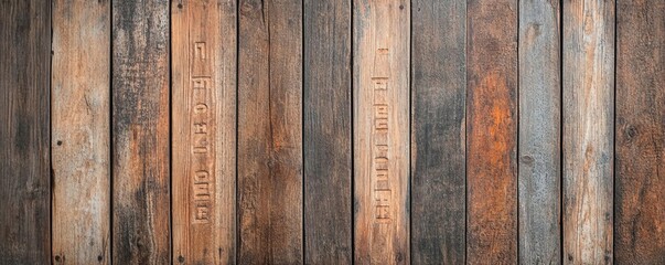 Antique wooden sign with faded lettering, nostalgic and historical, rustic charm