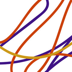 Purple orange yellow curve lines decor