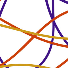 Purple orange yellow curve lines decor