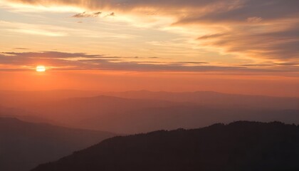Sunrise over mountains